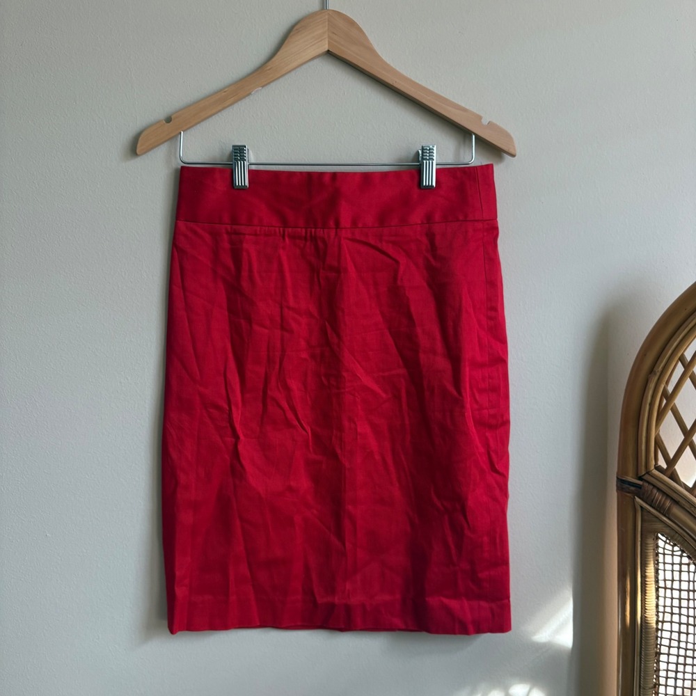 Vintage Y2K Glam Doll Style Women's Vivienne Tam Cherry Red Midi Skirt
